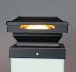 Matte Black Case Halo LED Post light